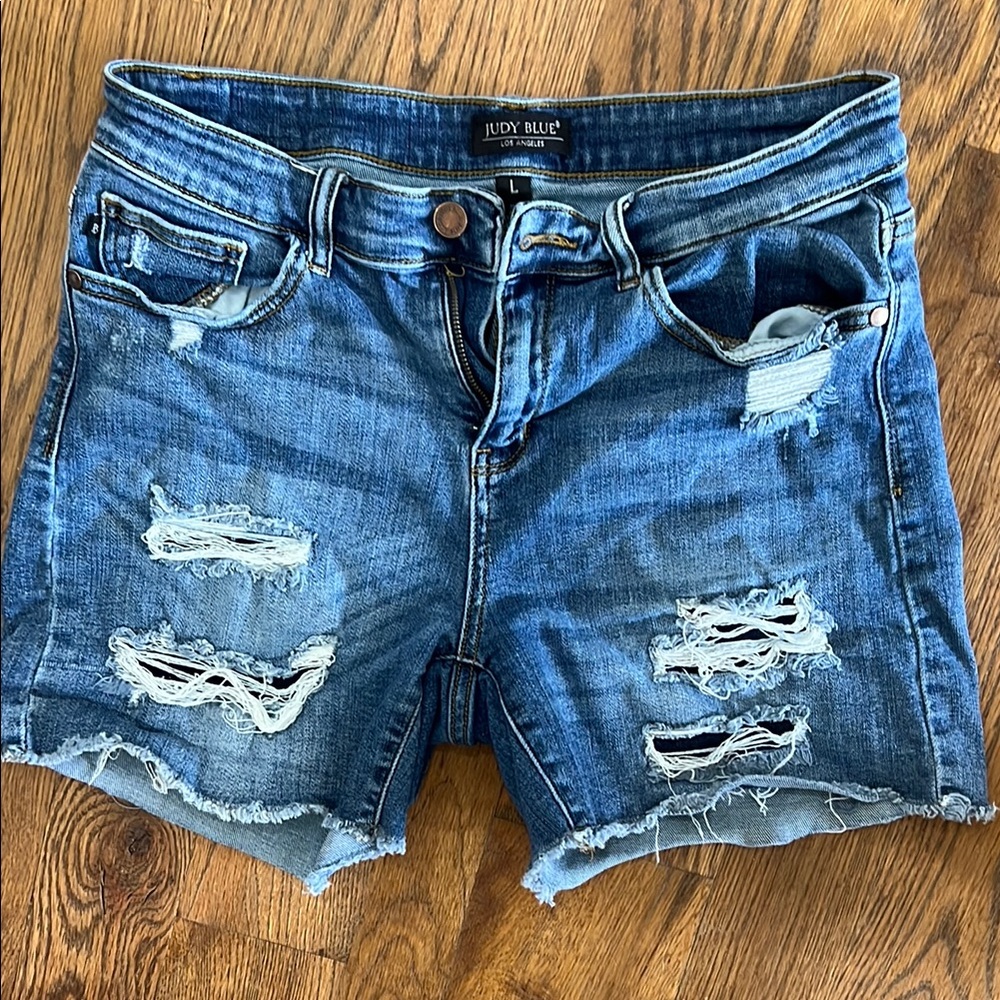 Judy Blue distressed denim shorts